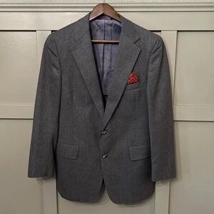 Austin Reed of Regent Street 100% Pure Virgin Wool Sport Coat Blazer Jacket Gray